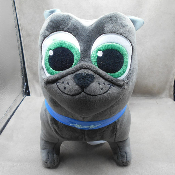 Disney Store Puppy Pals Bingo 10" Plush Black/Gray Pug Dog - Picture 1 of 8